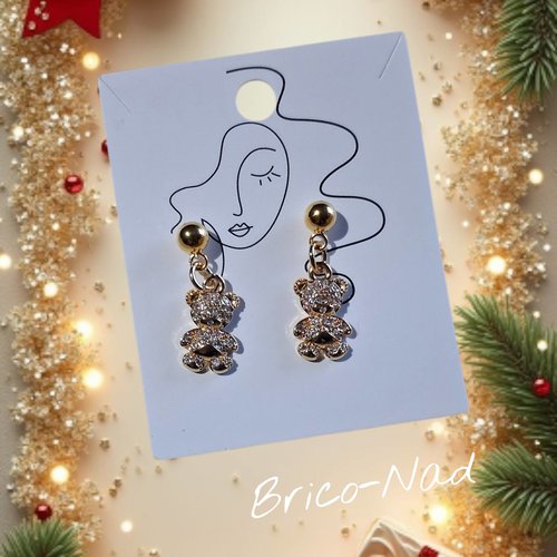 Boucles d'oreilles "ourson"