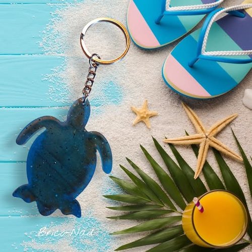 Porte-clés tortue en résine