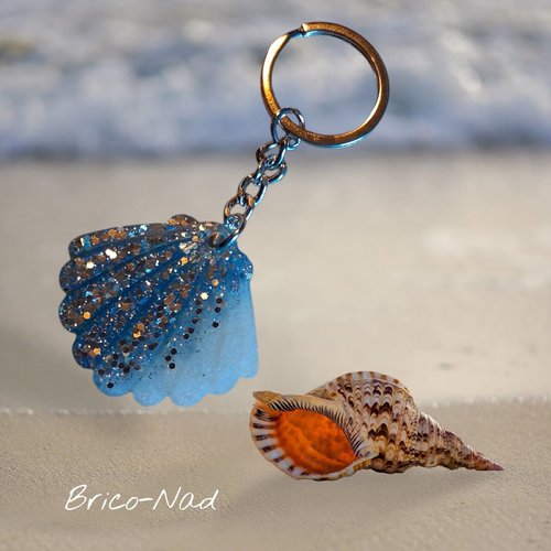 Porte-clés "coquillage" en résine