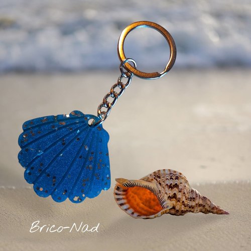 Porte-clés "coquillage" en résine