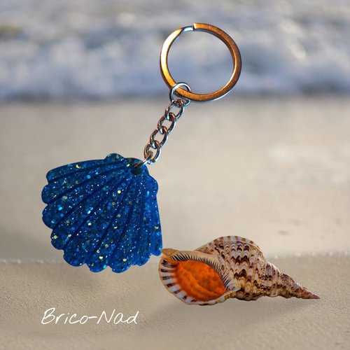 Porte-clés "coquillage" en résine