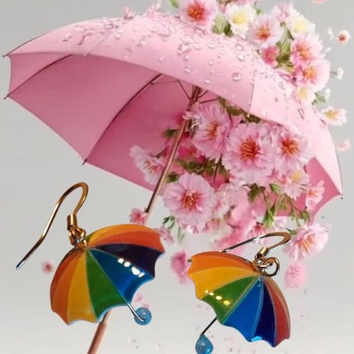 Boucles d’oreilles parapluie