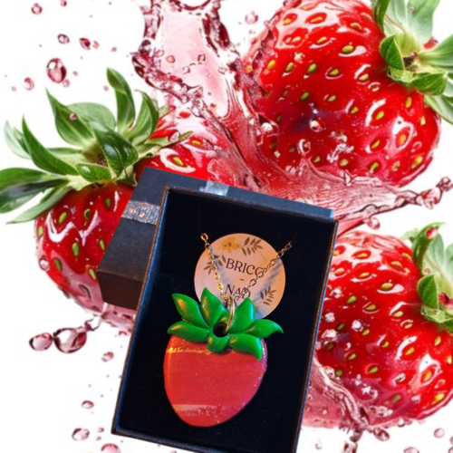 Collier fraise –