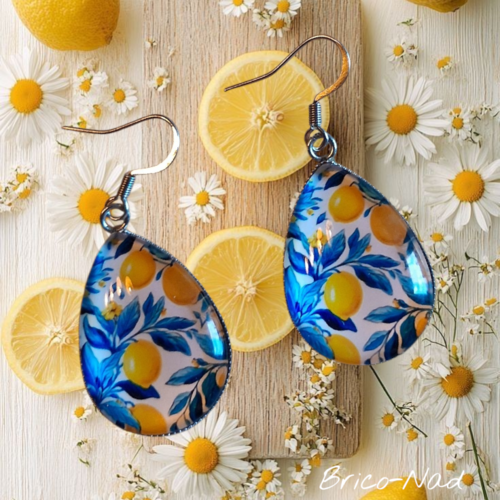 Boucles d’oreilles  citron
