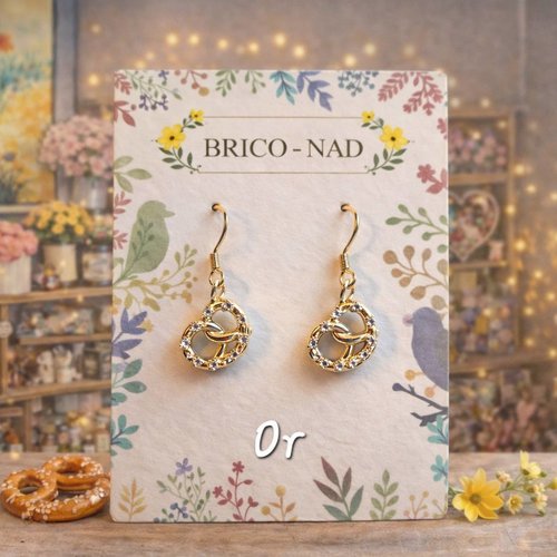 Boucle d'oreilles bretzel