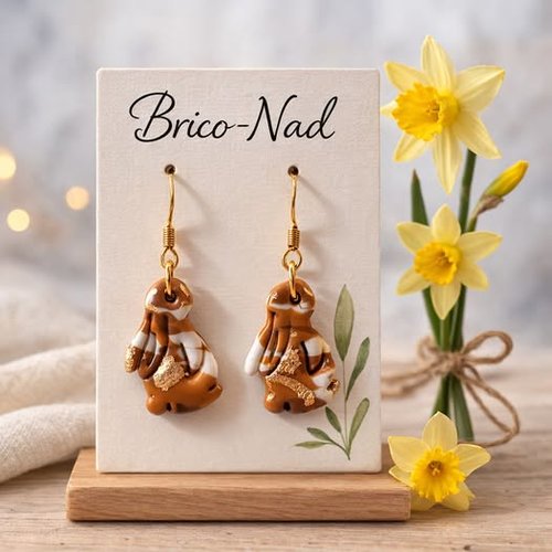 Boucle d'oreille lapin