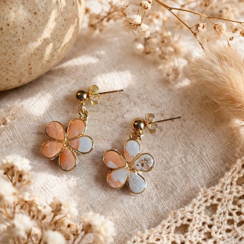 Boucle d'oreilles fleur
