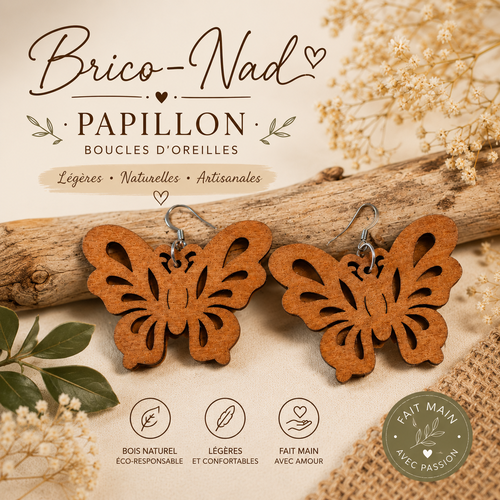Boucles d’oreilles  papillon