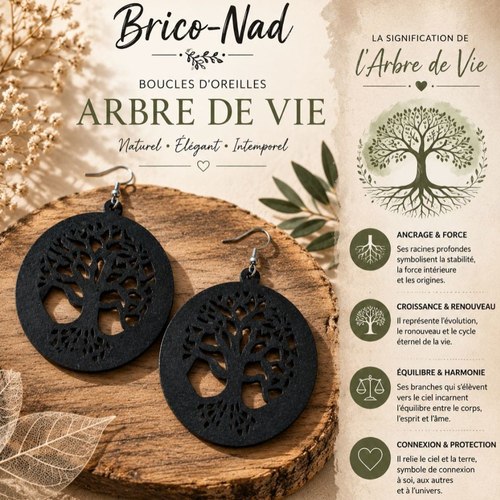 Boucles d’oreilles arbre de vie