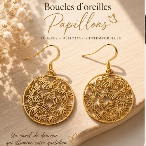 Boucles d’oreilles papillons