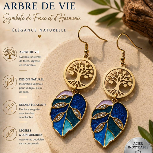 Boucles d’oreilles arbre de vie