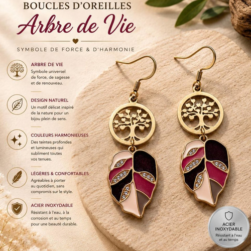 Boucles d’oreilles arbre de vie