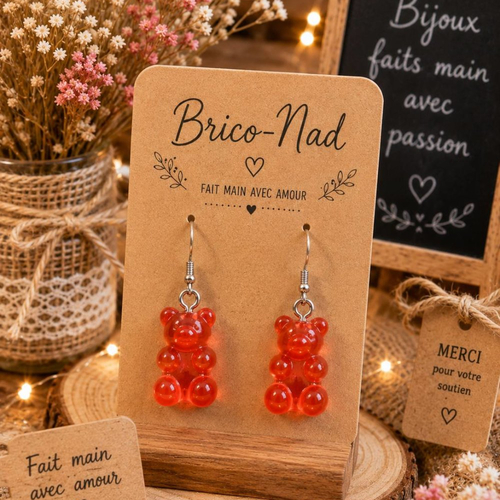 Boucles d’oreilles oursons
