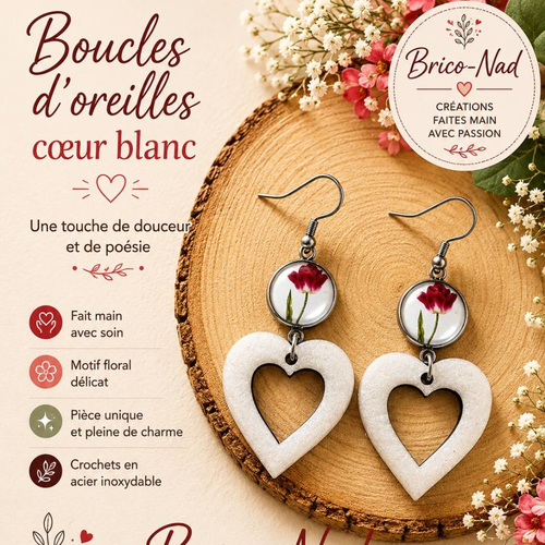 Boucles d’oreilles cœur – une touche de poésie et d’élégance
