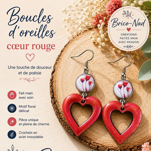Boucles d’oreilles cœur – une touche de poésie et d’élégance