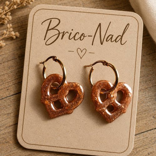 Boucles d'oreille "bretzel"