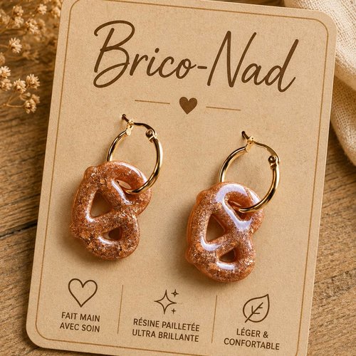 Boucles d'oreille "bretzel"