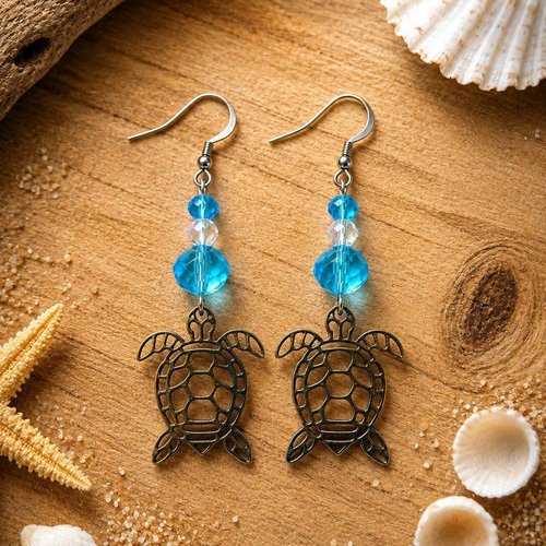 Boucles d'oreilles tortue