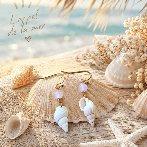 Boucles d'oreilles coquillage