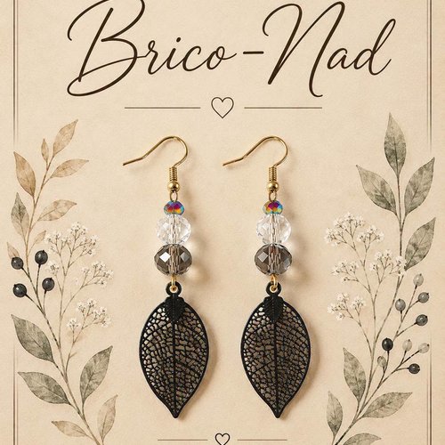 Boucles d'oreilles feuille