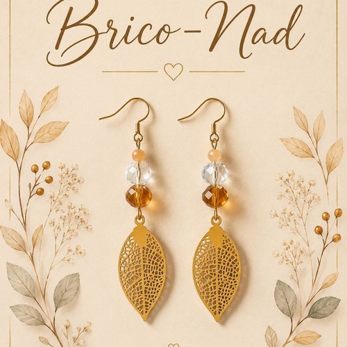 Boucle d'oreilles feuille