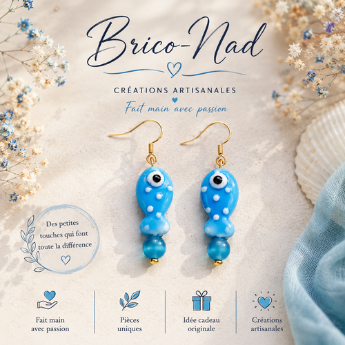Boucles d’oreilles poisson