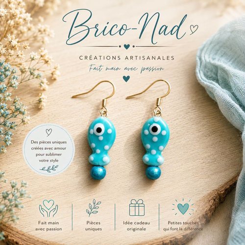 Boucles d'oreilles poisson
