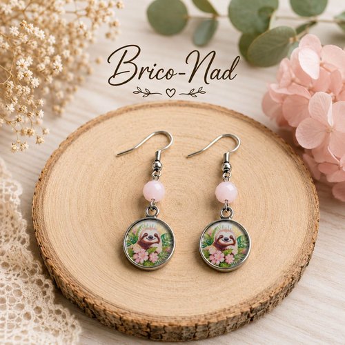 Boucles d'oreilles paresseux