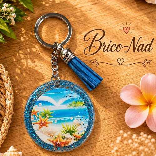 Porte-clés aux couleurs estivales