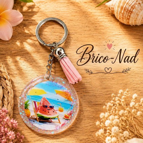 Porte-clés aux couleurs estivales