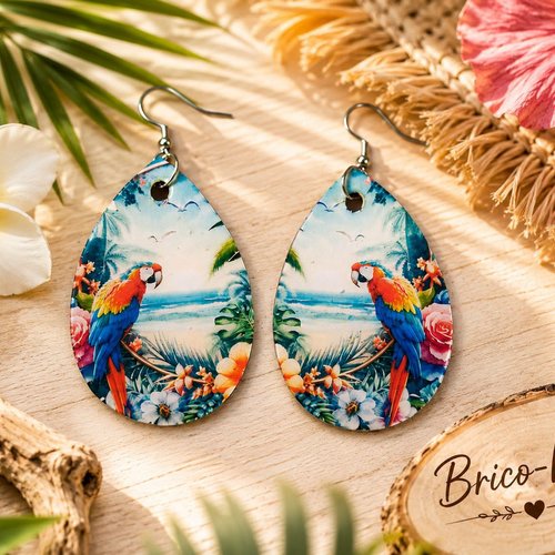 Boucles- d'oreilles "evasion tropicale"