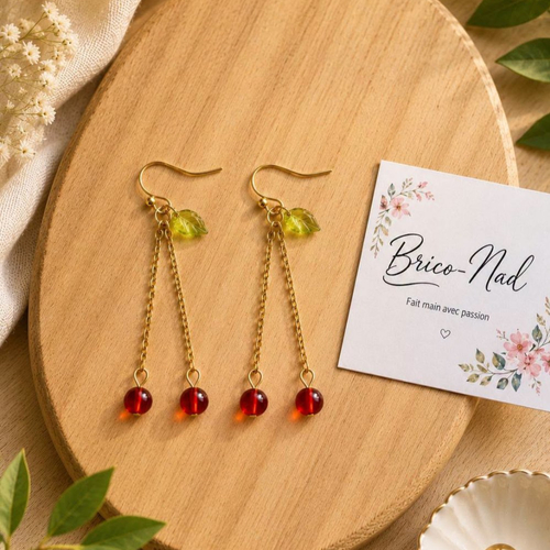 Boucles d'oreilles "cerise"