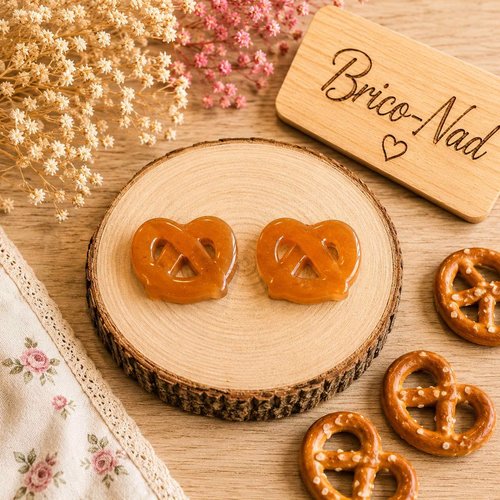 Pampilles interchangeables – bretzel en résine