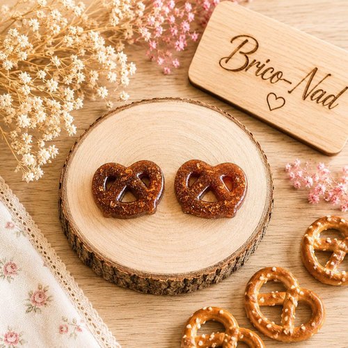 Pampilles interchangeables – bretzel en résine