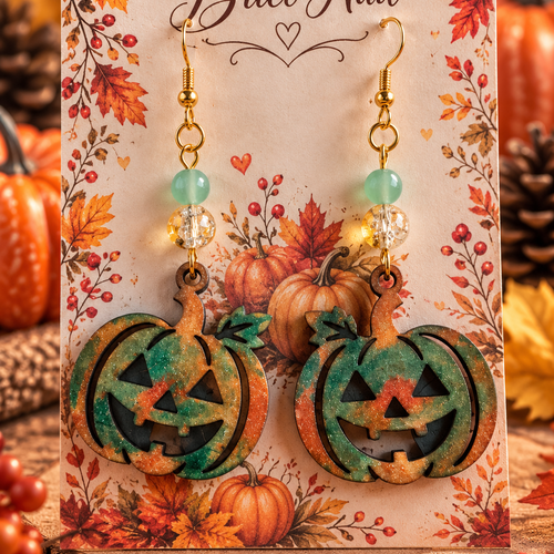 Boucles d’oreilles  citrouille