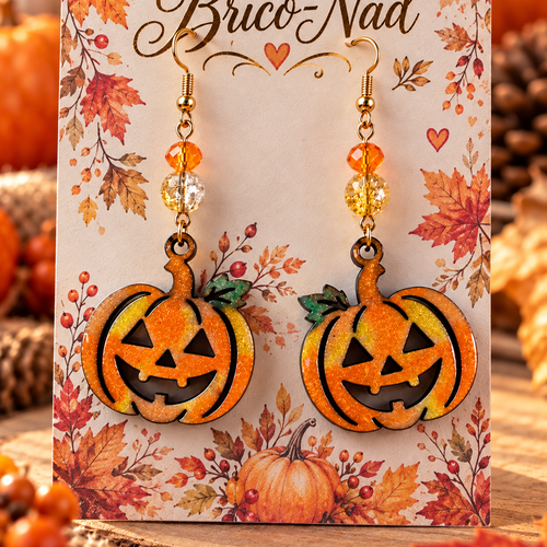Boucles d’oreilles  citrouille