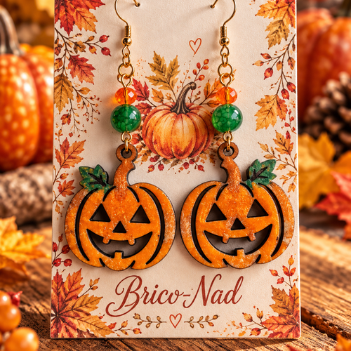 Boucles d’oreilles  citrouille