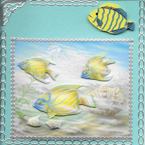 Carte poissons, monde aquatique. pma 40