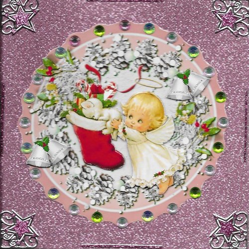 Carte religieux et anges de noël - relh 110