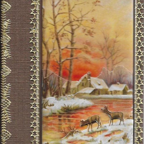 Carte paysages en hiver - noel - pah 116