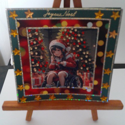 Carte 3d - enfants en hiver (noel) - enh 146