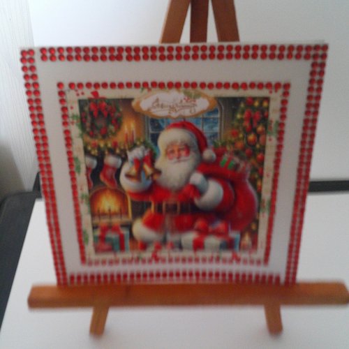 Carte 3d, père noel, bonhommes de neige, lutins - pnh 177