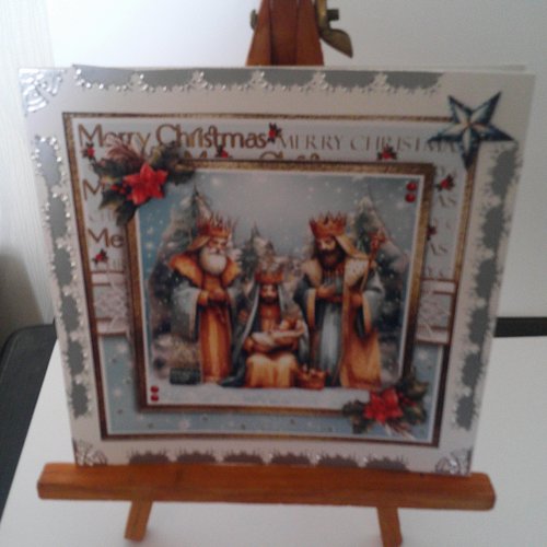 Carte 3d, religieux et anges de noel - relh 138