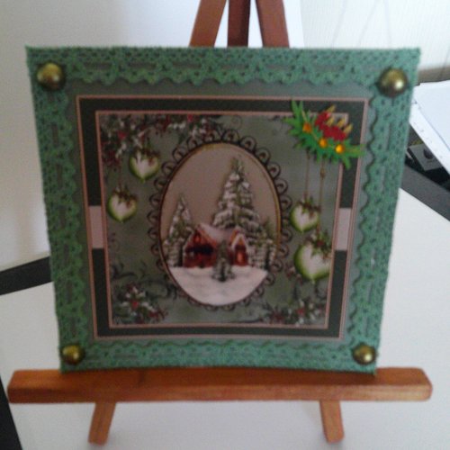 Carte 3d, paysages en  hiver (noel) - pah 162