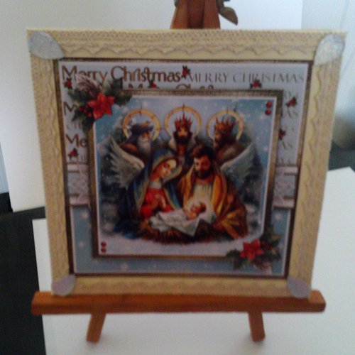 Carte 3d, religieux et anges noel - relh 144