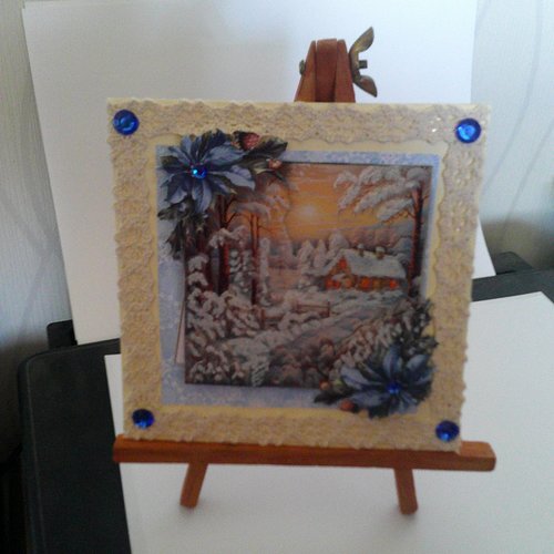 Carte 3d, paysages en hiver (noel) - pah 166