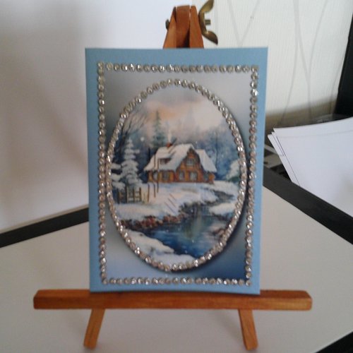 Carte 3d - paysages en hiver (noel) - pah 170