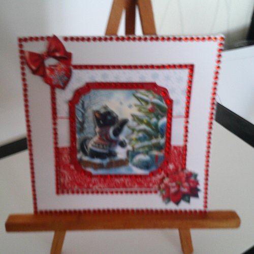 Carte 3d - animaux en hiver (noel) - anh 161