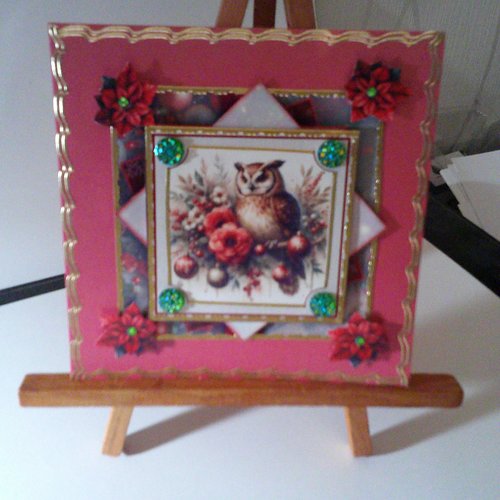 Carte 3d, animaux en hiver (noel) - anh 168