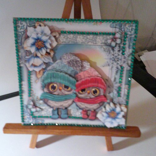 Carte 3d - animaux en hiver (noeel) - anh 172